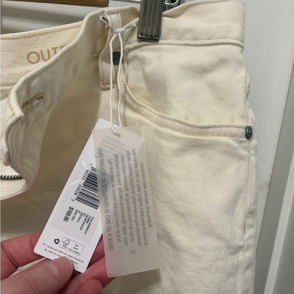 Outerknown white/cream Jean Shorts - Picture 5 of 6